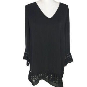 ASTR Flowy Lattice detail Dress